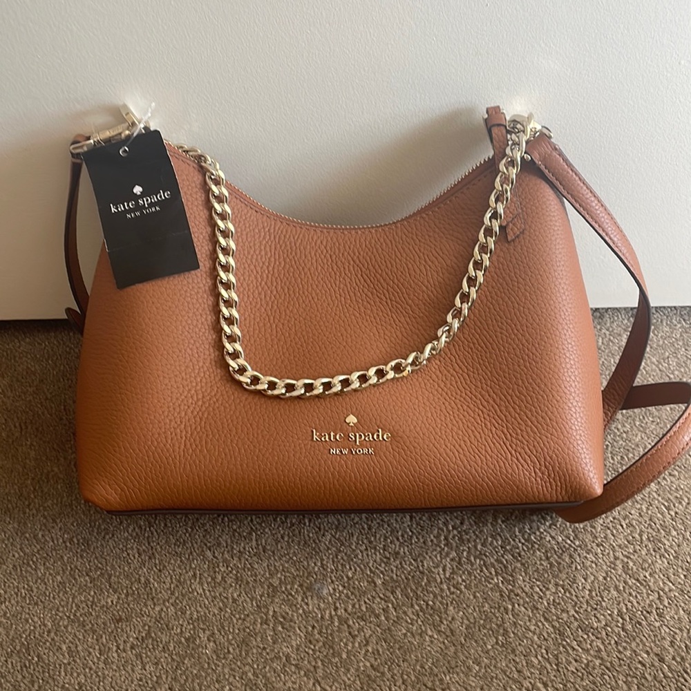 NWT ♠️Kate Spade Zippy Convertible Shoulder /Crossbody Bag, Warm Gingerbread